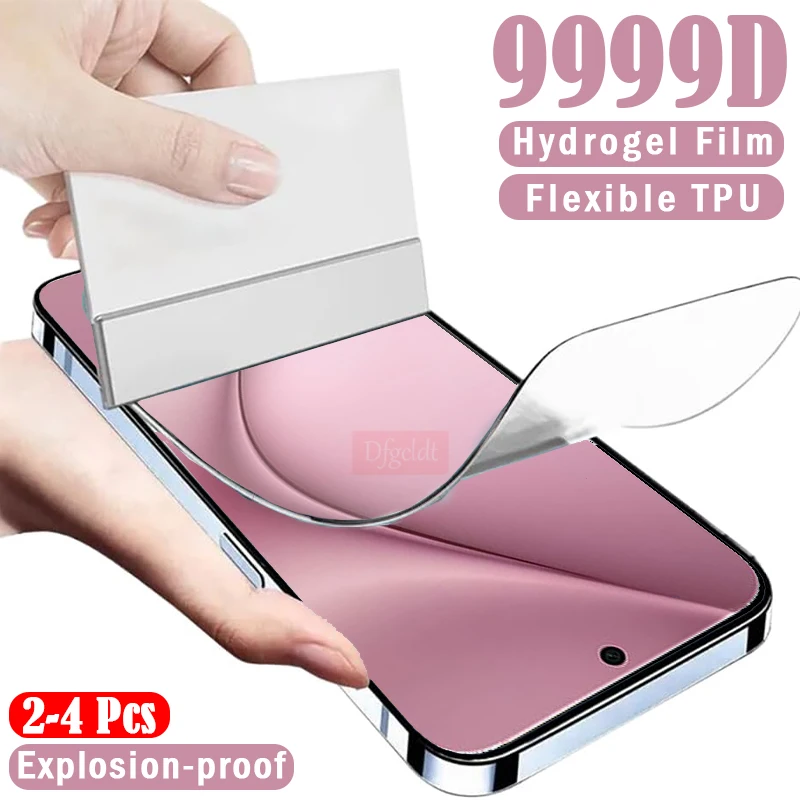 2-4Pcs Silicone Hydrogel Film For Huawei Pura 70 P50 P40 P30 P20 Pro HD Screen Protectors For Mate 60 50 40 30 20 Lite Not Glass