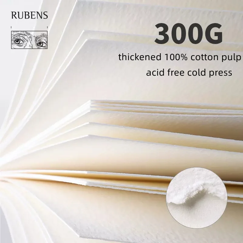 Paul Rubens High Absorption 100% Cotton Watercolor Paper 300g Professional Water Color Paper Acid free for Painting Art - Image 2