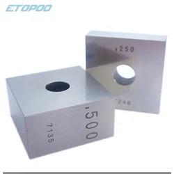 1in 1/2in 1/4in Imperial One Inch Square Gauge Single Block Steel Measuring Block Square Gauge Measure Precision Measure Gage