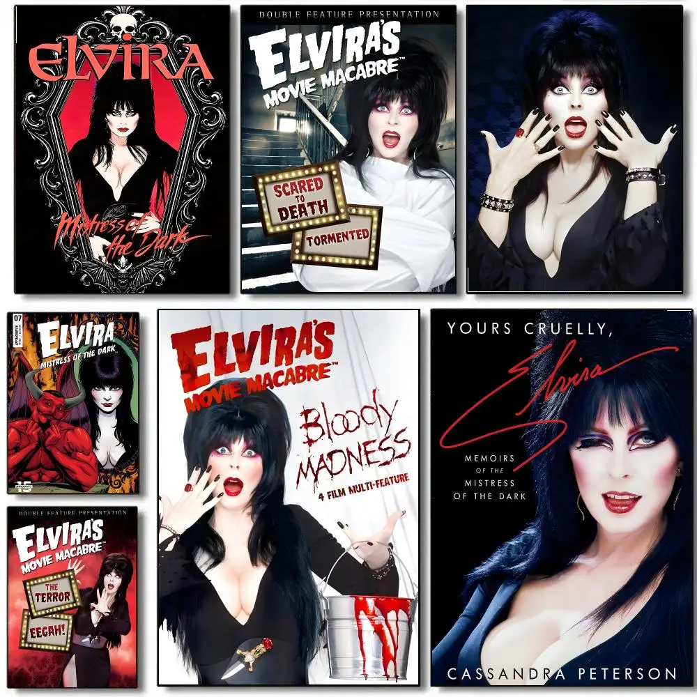 Elvira Mistress Of The Dark Poster Self Adhesive Sticker Home Bedroom Living Room Game Room Decoration