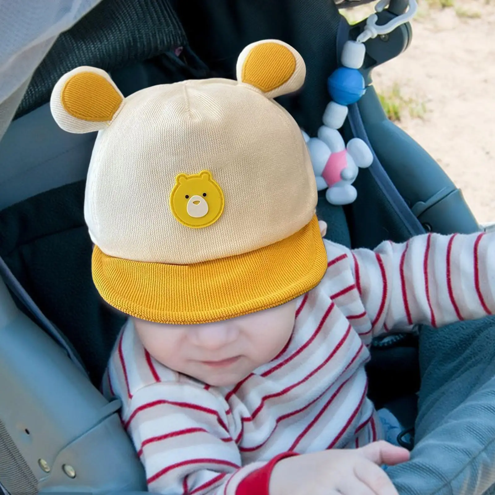 

New Baby Hat Solid Color Cute Bear Ear Adjustable Baseball Caps Newborns Toddler Boy Girl Sun Hats autumn Winter