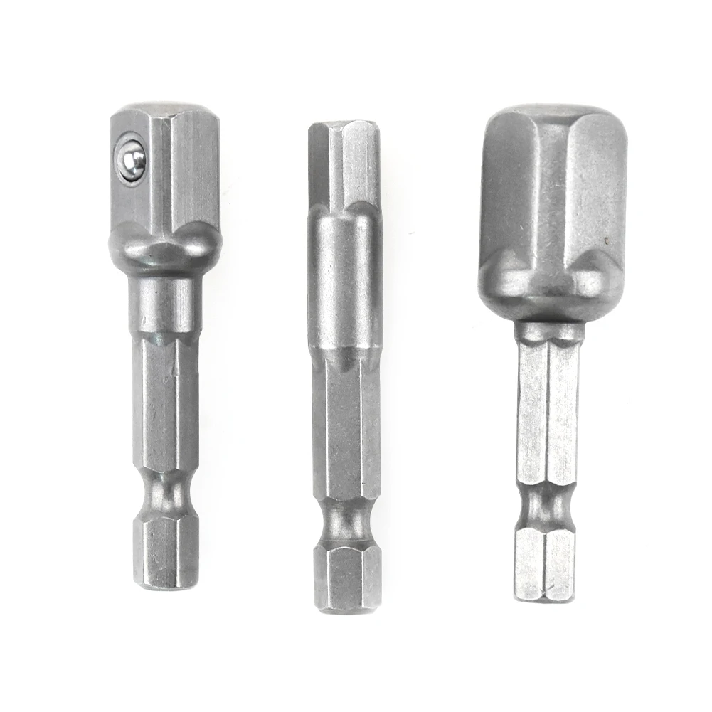 1/4 3/8 1/2 3-Piece Set 50mm Hexagonal Handle To Square Head Socket Extension
