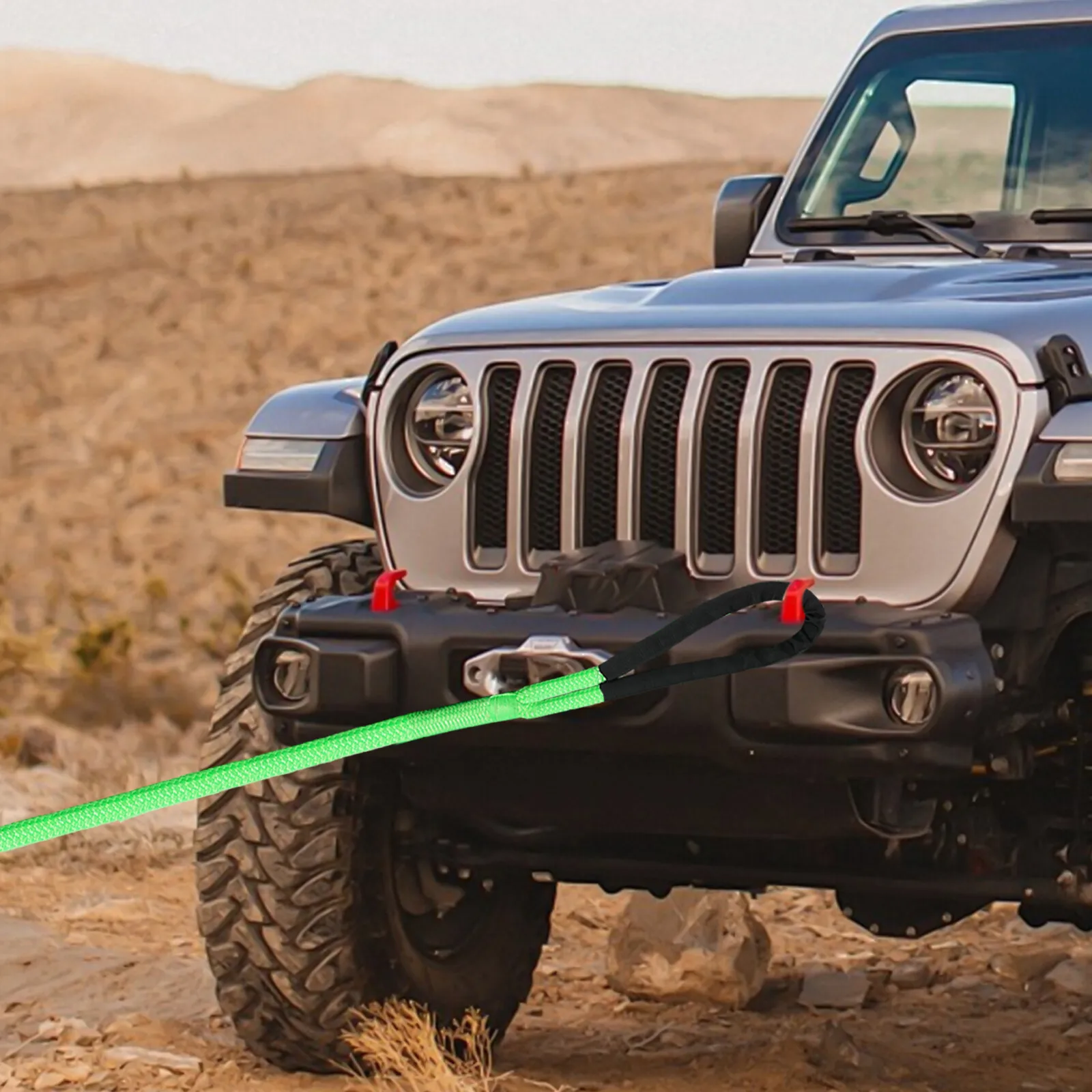 

Сверхмощный буксирный трос емкостью 15,100 фунтов 5/8 дюйма x 20 футов — эластичный комплект для восстановления для внедорожного джипа-фургона