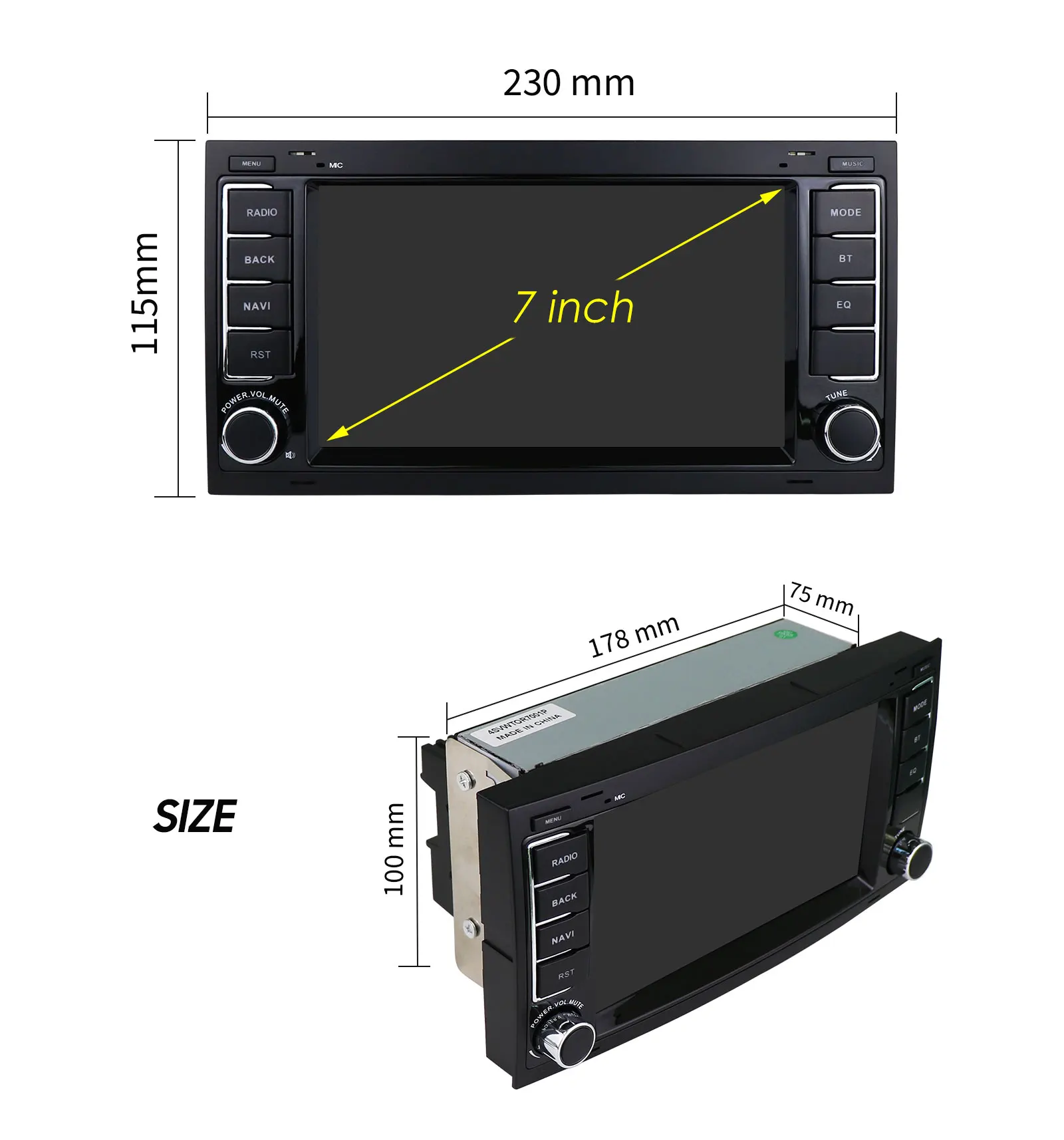 Hizpo 7 Inch Android Auto Radio for Volkswagen VW Touareg Multivan T5 Transporte Carplay Car Multimedia GPS 2 Din Autoradio 7862