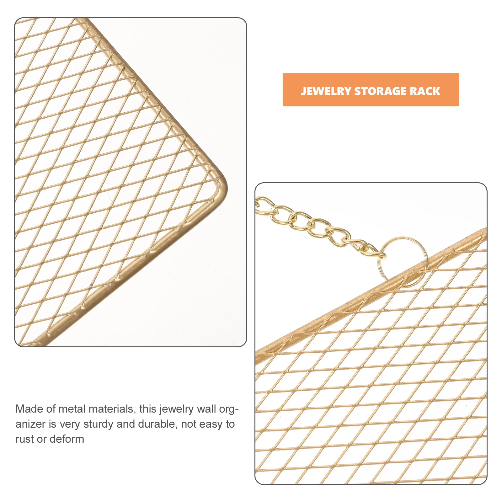 

Multi-Functional Metal Jewelry Organizer Necklace Bracelet Storage Rack Durable Simple Design Hanging Display Stand For Home