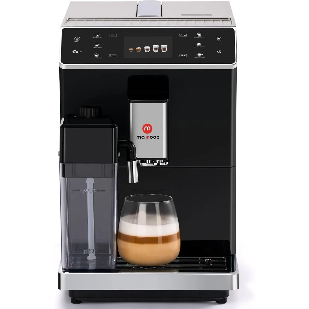 Super Automatic Espresso Coffee Machine,Fully Automatic Espresso Machine With Grinder, Easy To Use Touch Screen