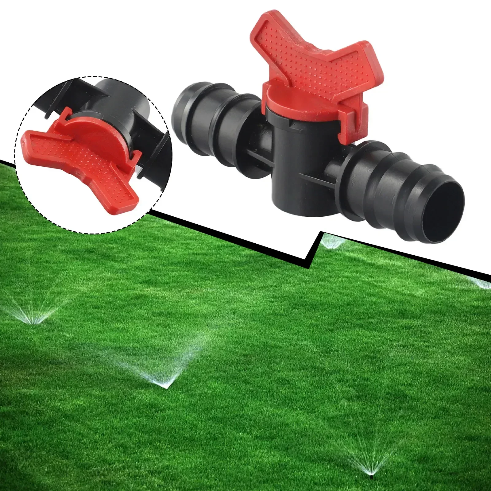 

1PCS 16/20/25mm Shut-off Valve Ball Valve Connector Plug PE Pipe PN4 Drip Hose For Drip Irrigation Aquarium Garden Tools