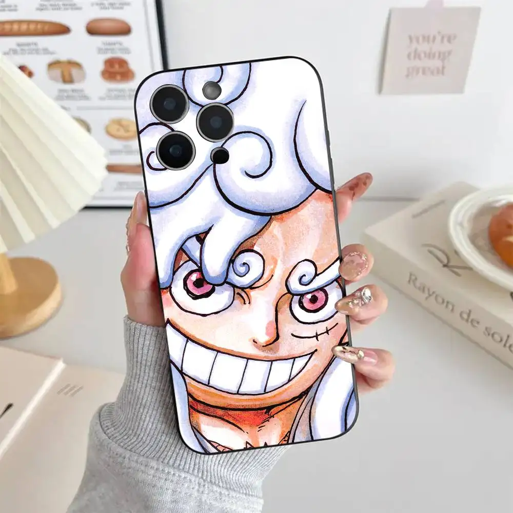 One Piece Anime Luffy Gear 5 Phone Case Magnetic Silicone Soft Case For IPhone 17 16 15 14 13 12 11 Plus Pro Max Air view 3