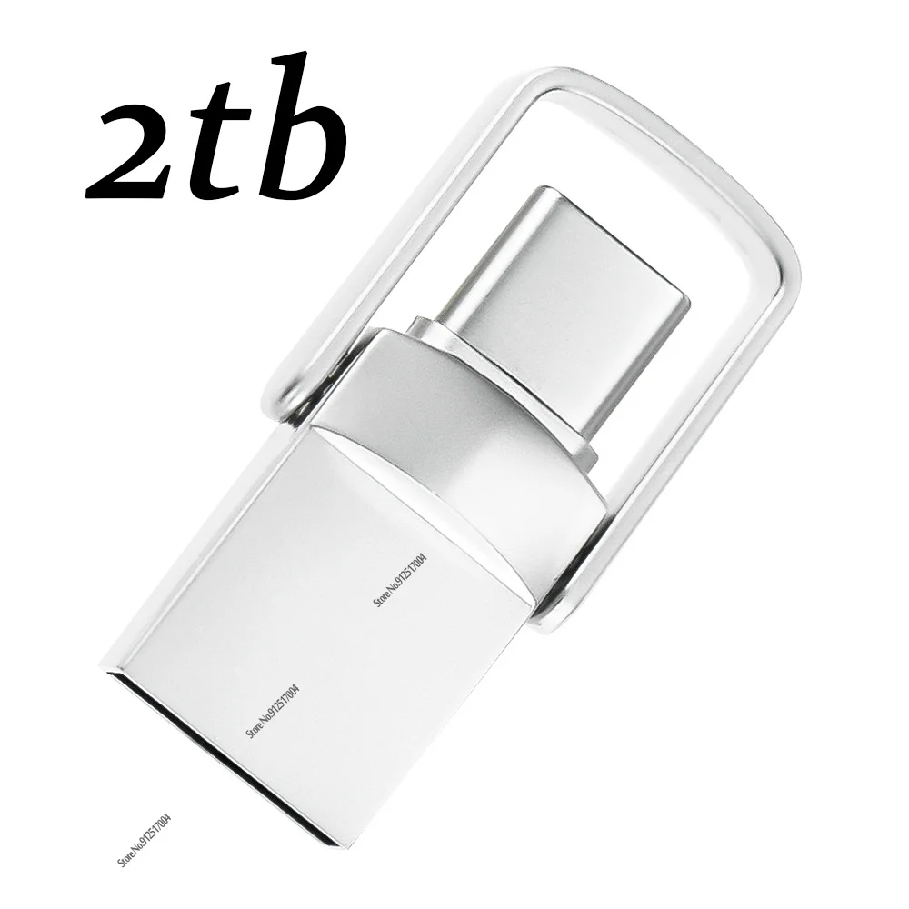 2TB USB Flash Drives USB 3.0 Metal Flash Drive 1TB Drive C-Type High Speed Pendrive Waterproof USB Portable USB Memory