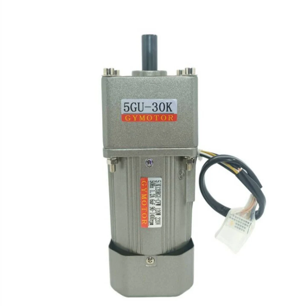 AC 110V Single Phase 120W Variabale/Adjustable-Speed AC Gear Motor Shaft Diameter 12mm/15mm 5GU Gearbox