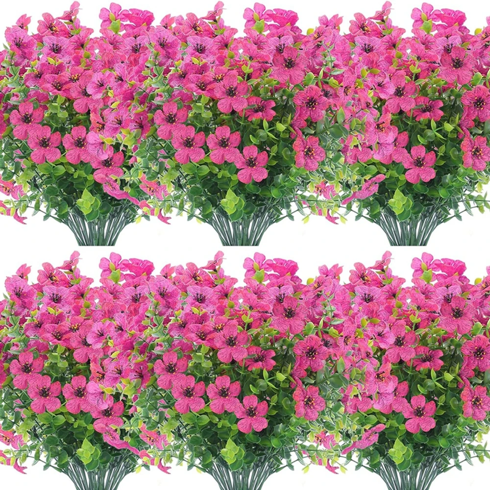 1/5Pcs Künstliche Blumen Pflanzen Violet Eukalyptus Hochzeit Kranz Dekor Hause Zimmer Outdoor Garten Hof Bonsai Festival Party diy
