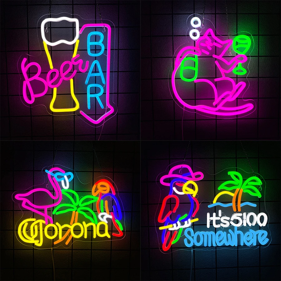 

Neon Signs Of Bar Series, LED Wall Decor Of Animal Icons, Business Wall Lamps For Bedrooms, Restaurants,Beer Bar Party Decor.