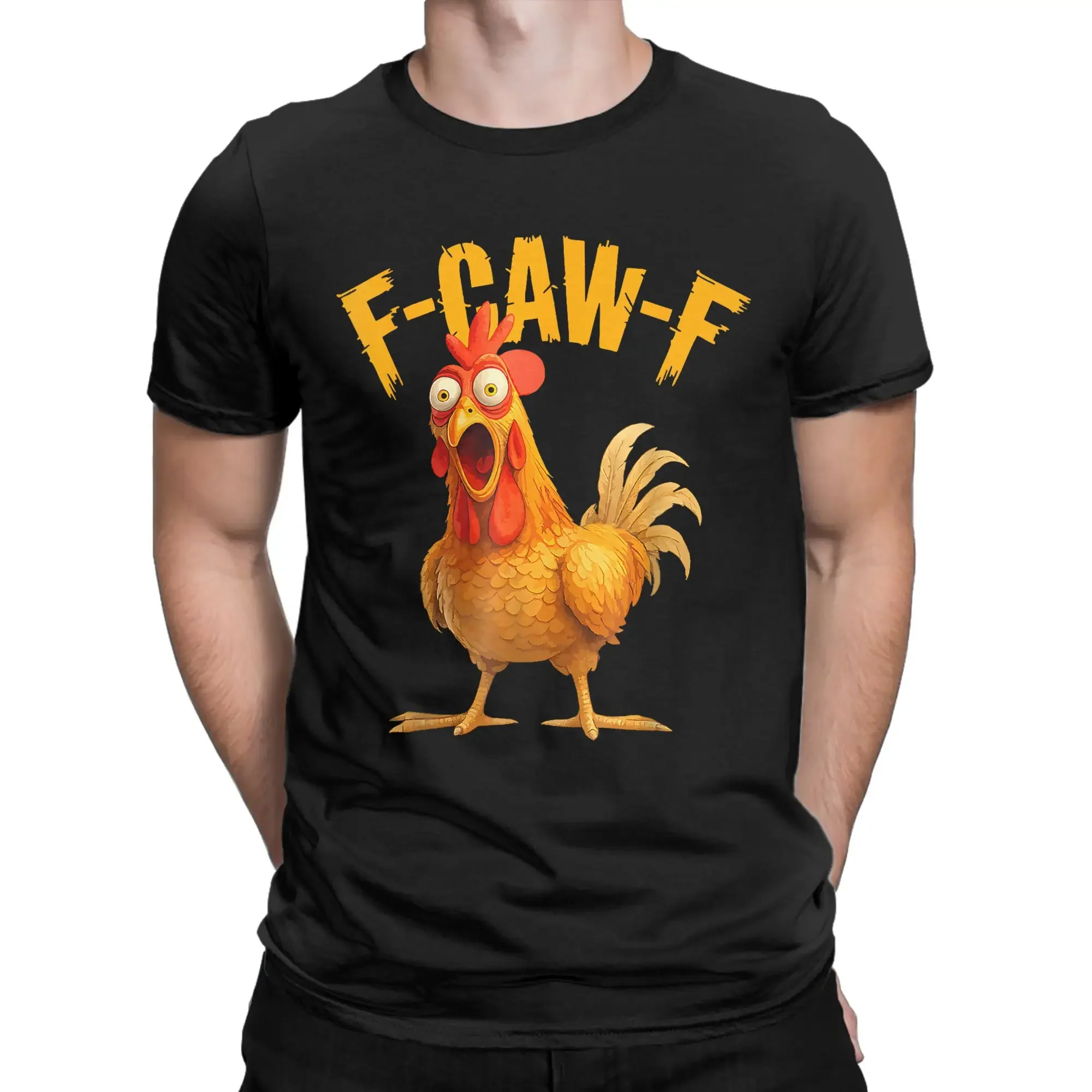 جديد مضحك F Caw F الدجاج FCAWF الدجاج تي شيرت الرجال مضحك 100% القطن تي شيرت طاقم الرقبة قصيرة الأكمام تي شيرت هدية فكرة