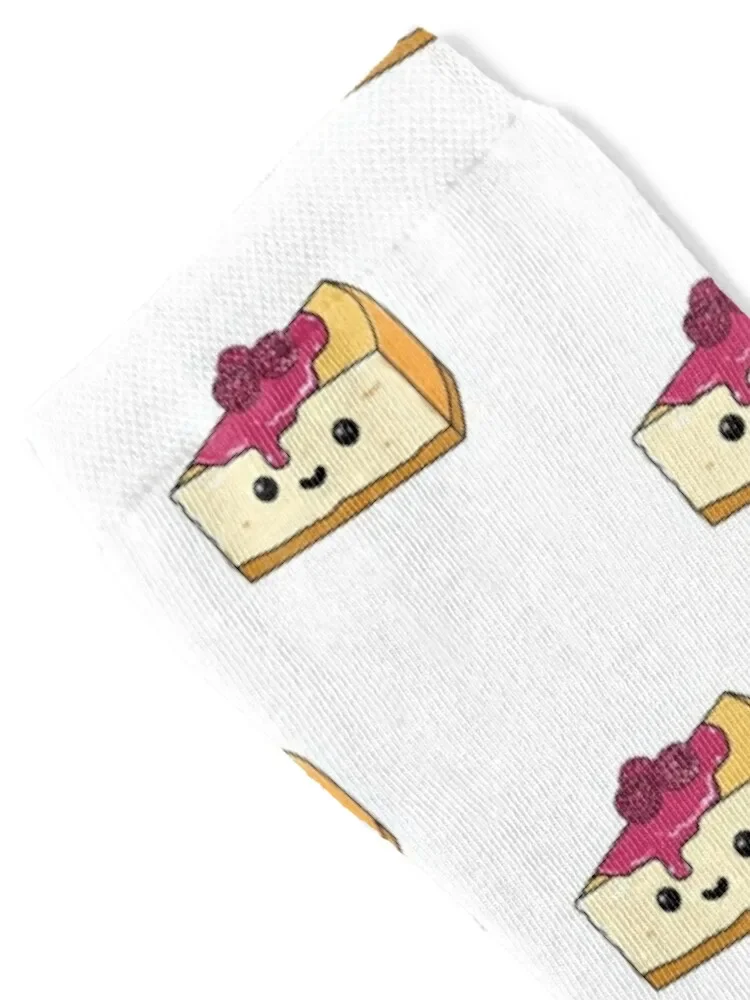 Cheesecake kawaii with raspberries Socks Rugby Stockings compression aesthetic Socks Ladies Men's