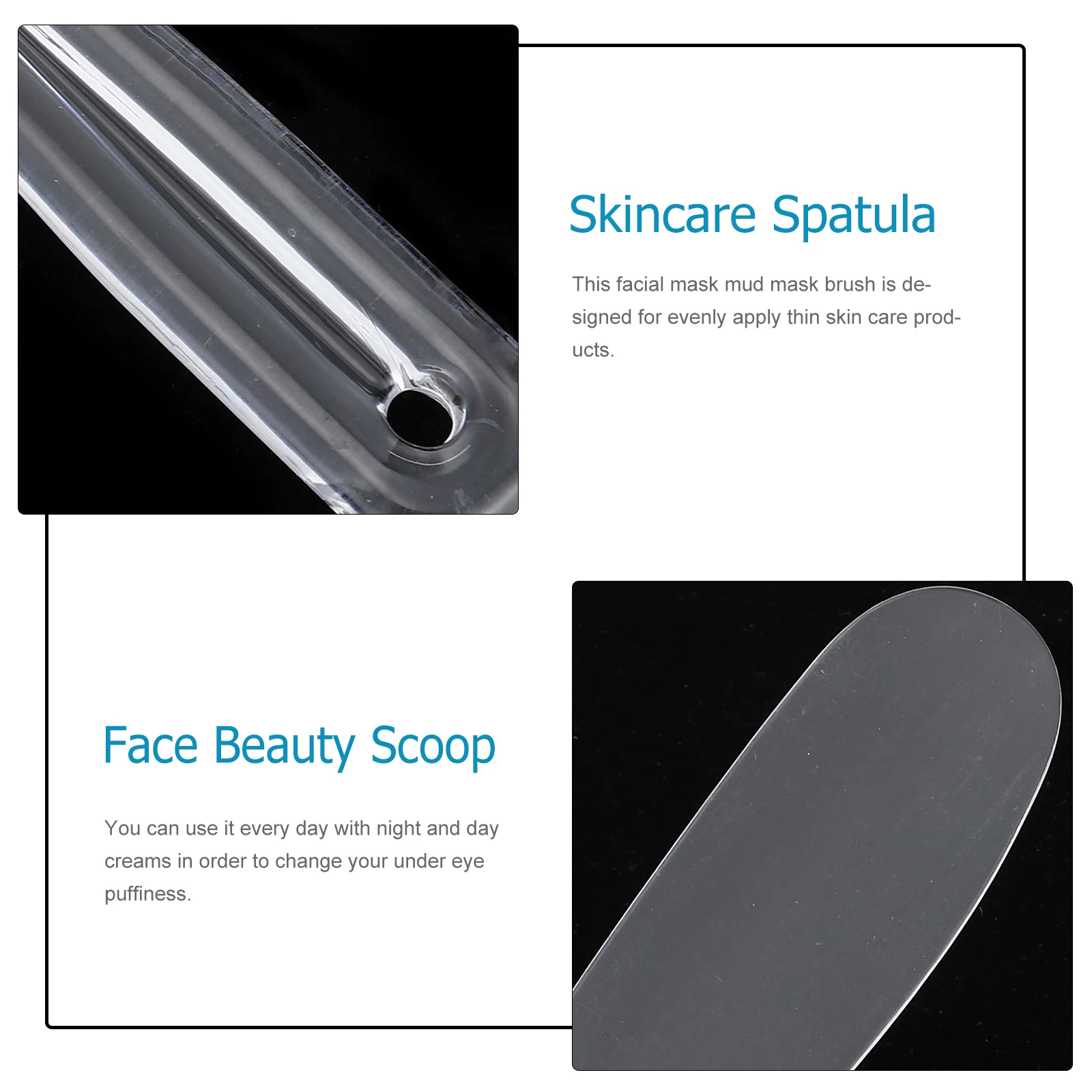 

5pcs Film Stick Facial Mask Spoon Plastic Skin Care Tools Mixing Spatula Beauty Cream Scoop Skincare Tool Face Eye Clay