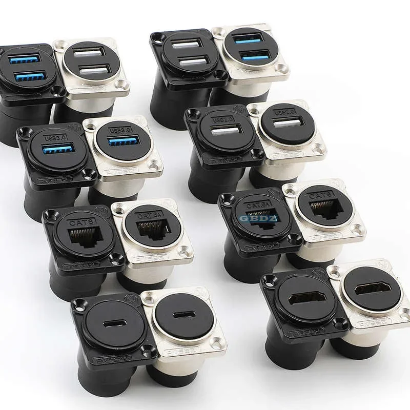 

D-type Multifunctional Data Module 86 Panel audio video socket XLR VGA BNC RJ45 RJ11 Jack 3.5/6.35 RCA USB3.0 TypeC Connector