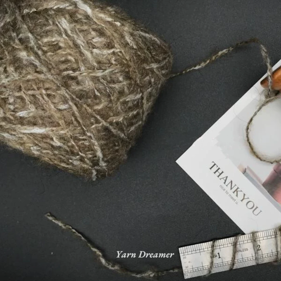 

Orange & Brown Mohair Yarn 100g Scarf Knitting Yarn Warm Wool Yarns Puffy Fluffy Yarn for Crochet Thread