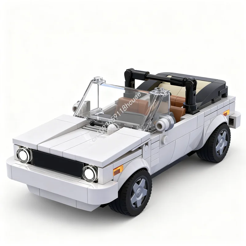 

318pcs MOC City Champions MOCturnal VW Golf Cabriolet Remington Model Building Blocks Construction Toys Christmas Gift Kids