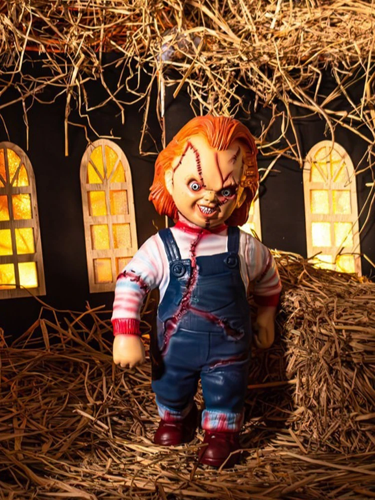 لعب الطفل 1:1 تشاكي دمية الدائمة تمثال الرعب تشاكي نموذج لجسم لعبة تحصيل دمية هالوين غرفة ديكور الدعامة الاطفال هدية