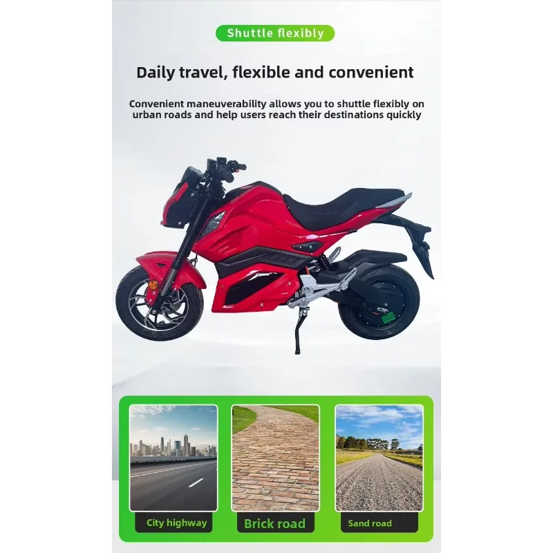 ZUIMI Cross-border Manufacturer Exports Z6 Electric Motorcycle2000W Adult Scooter E-bike 60V/72V High Speed Straddle-style Desig - view 6
