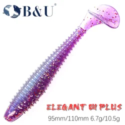 B&U Soft Swimbait Fishing Lure Paddle Tail Soft Lure Fishing Baits For Pike Zander Bass