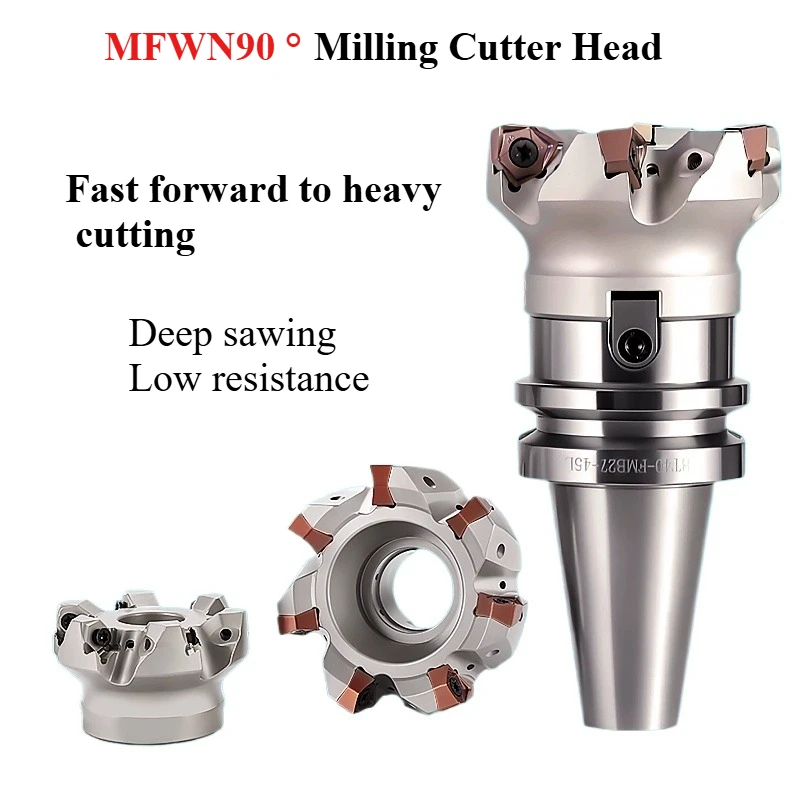 

MFWN Fast Feed Milling Cutter Head Mfwn900R Right Angle 90 Degree Flying Milling Cutter Head WNMU080608 Milling Cutter Insert