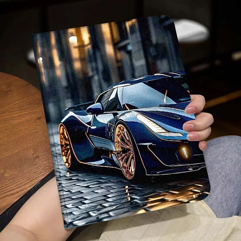 Shiny Black Sports Car Night For Lenovo Xiaoxin Tab Pad K10 K11 Y700 P11 3rd GT Pro Plus Gen Tablet Case Gift Cover