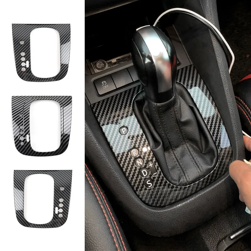 

ABS Carbon Fiber Texture For VW Golf 6 MK6 2008-2013 Interior Accessories Car Central Console Gear Shift Panel Cover Trim Frame