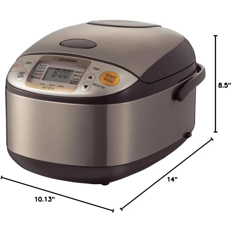 Zojirushi NS-TSC10 5-1/2-كوب (غير مطبوخ) جهاز طبخ الأرز Micom وسخان، 1.0 لتر