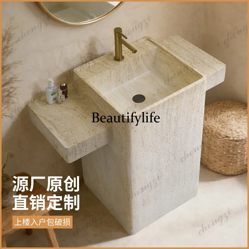 TTT  light luxury marble basin integrated wash basin modern simple designer storage countertop integrated basin