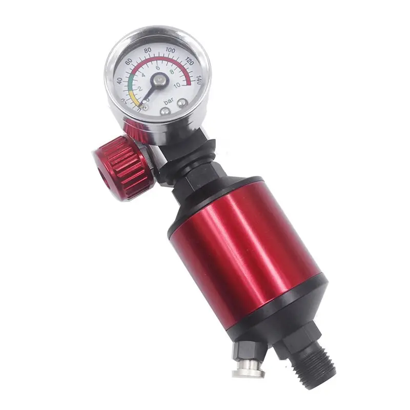 B97A-2X Air Regulator With Air Filter Spray Air Regulator Gauge Air Spray In-Line Water Trap Filter Tools