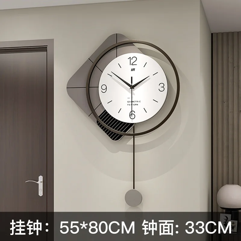 Reloj de pared moderno y sencillo para el hogar, sala de estar, silencioso, decoración de pared, porche, Swing Art Wall Watch