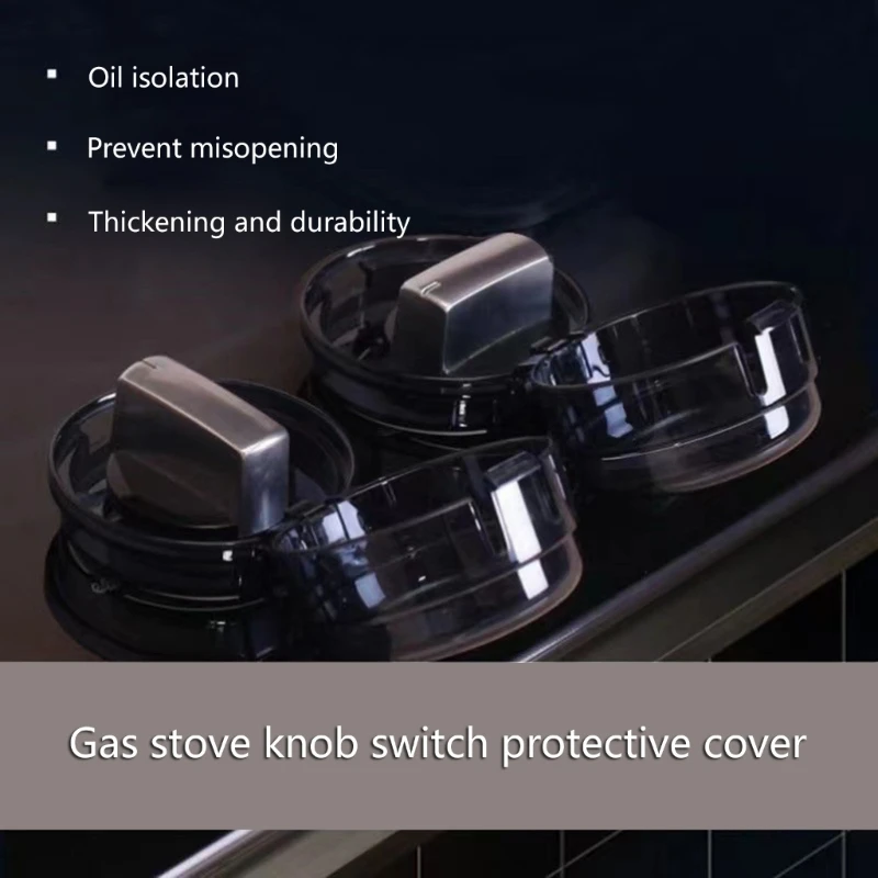 Gas Stove Switches Guard for Child Safety Natural Gas Cooker Button Cover Dirtproof Knob Switches Control Protectors W3JF