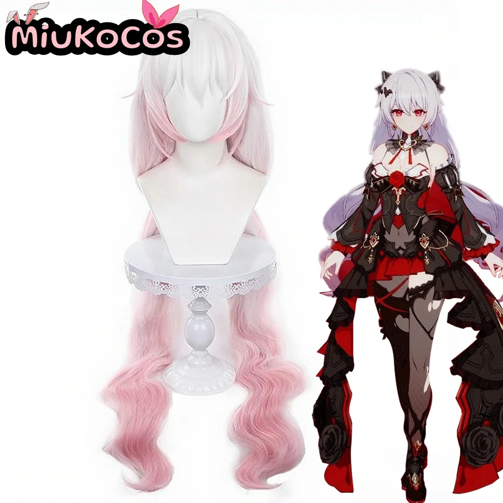 

В НАЛИЧИИ Lunar Vow: Crimson Love Косплей Парик MiukoCosplay Game Honkai Impact 3rd Косплей