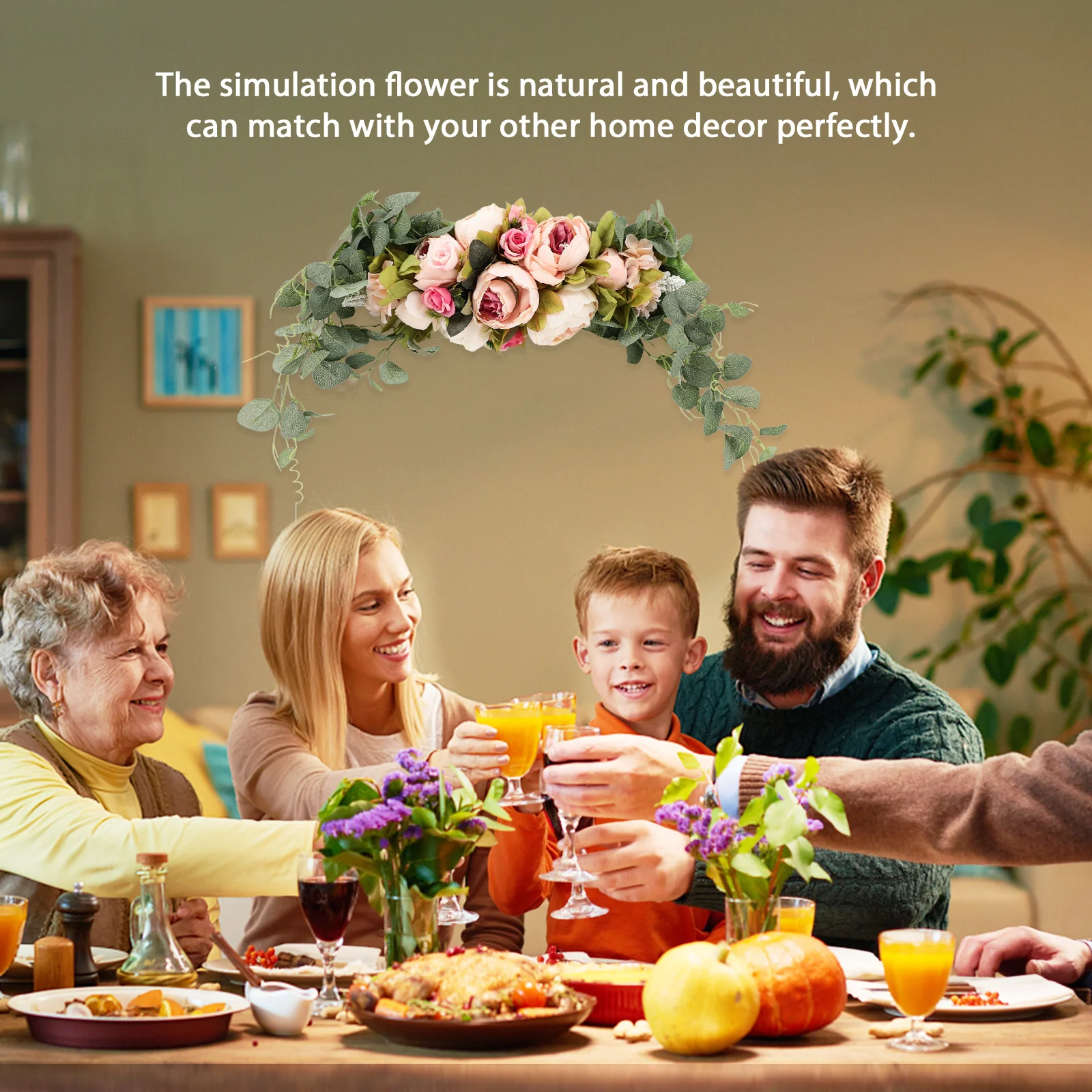 

Simulation Peony Flower Wall Hanging Decor Artificial Floral Arrangement For Home Party Wedding Decorative Flower Decor