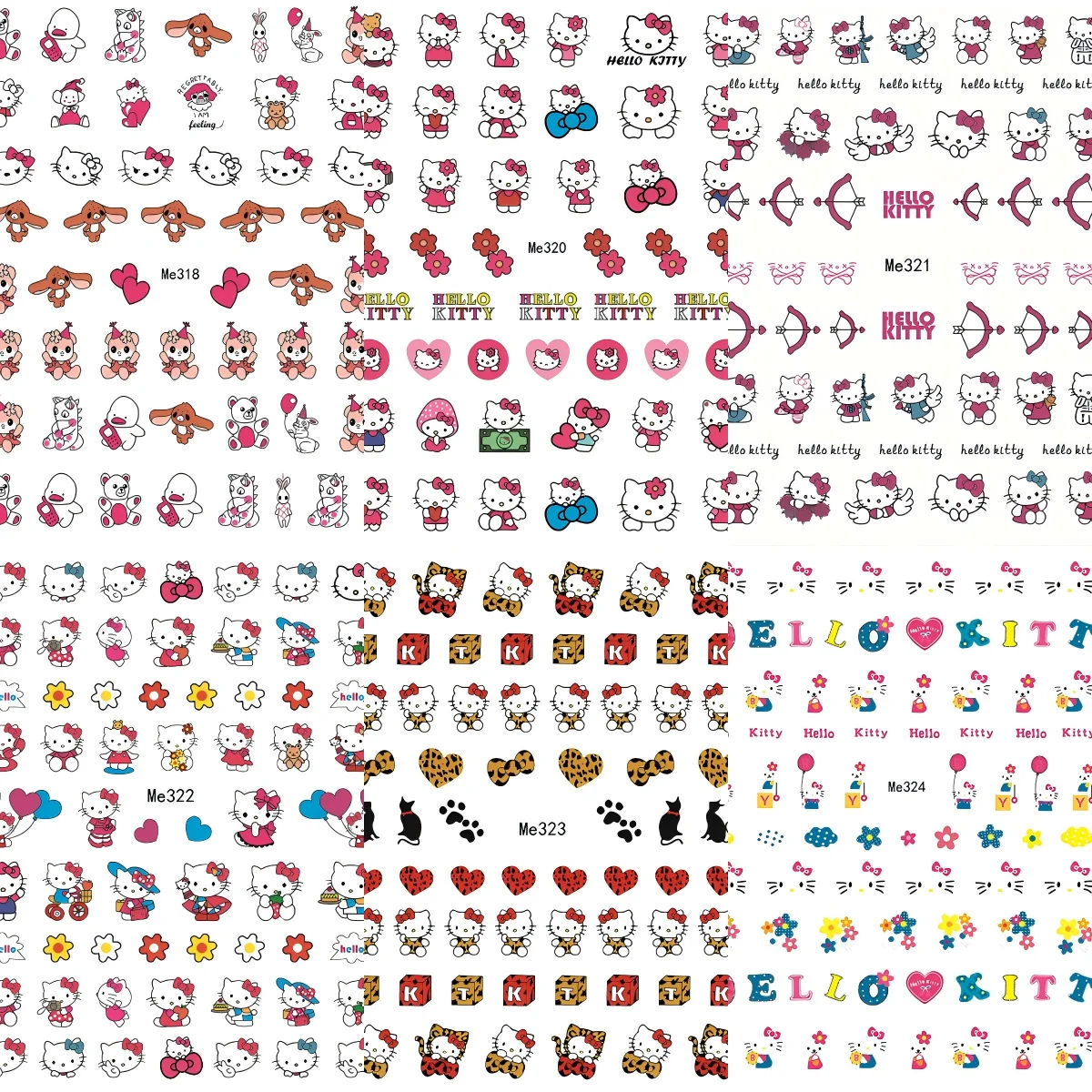 6 Stück Sanrio Anime Nagelaufkleber Cartoon Sanrio Hello Kitty Nageldekorationsaufkleber Niedliche Kulomi Aufkleber DIY für Maniküre – Detail 11