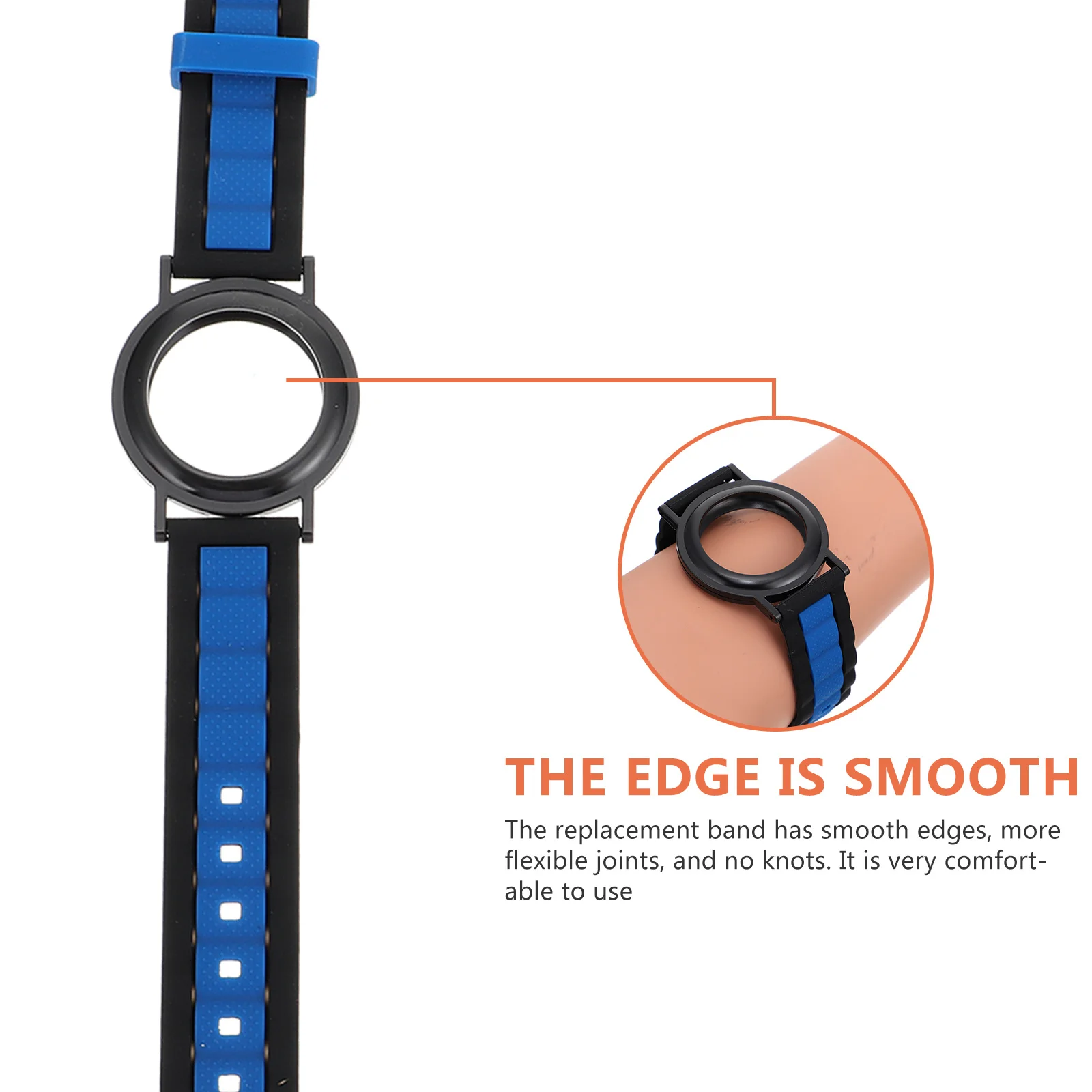 

Full Protection Silicone Bracelet Watch Band Scratch-Resistant Soft Texture Easy Wear for Kids Elderly Watch Case