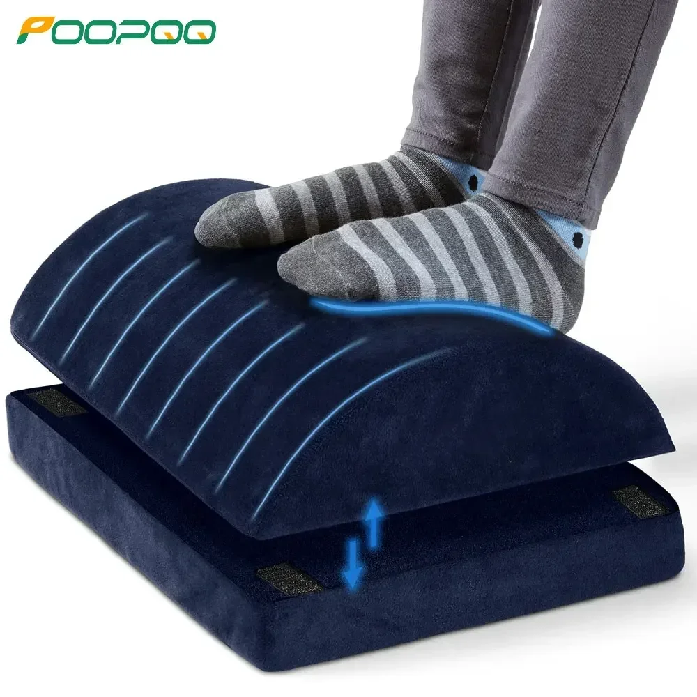 Podnóżek pod biurko w pracy, regulowany podnóżek pod biurko 2 w 1 Ergonomiczny podnóżek pod biurko na lędźwie, plecy i kolana