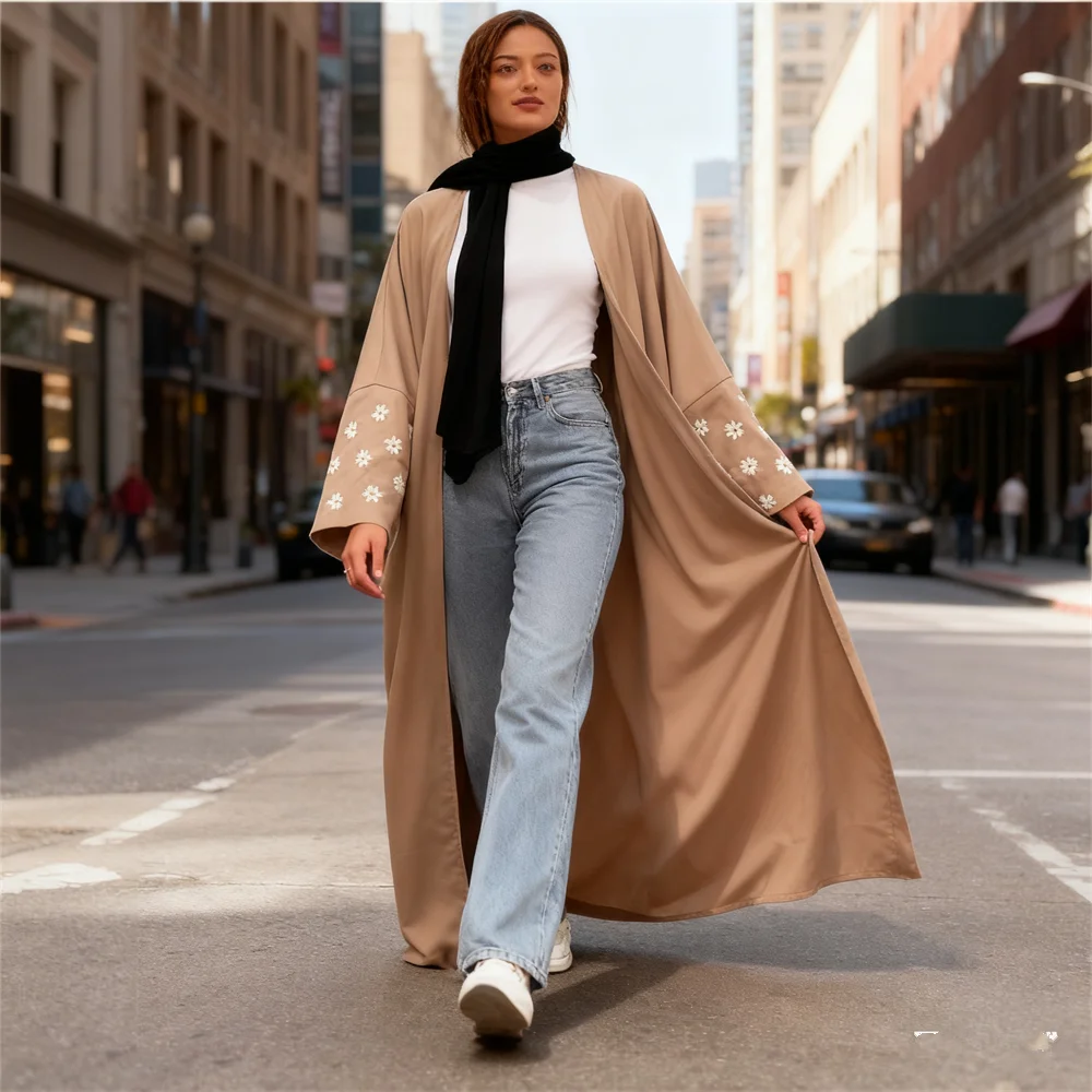 

Eid Abayo Dubai Open Abaya Muslim Women Dresses Kimono Cardigan Kebaya Kaftan Robe Ramadan Islam Jalabiya Caftan Marocain Femme