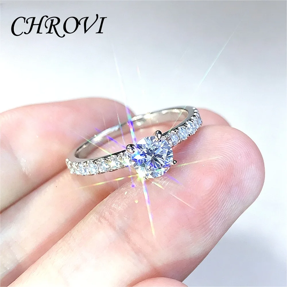 Anillo simple de plata S925 con circonita, pedido personalizado, anillos de boda para parejas, anillos para mujer, anillos para hombre