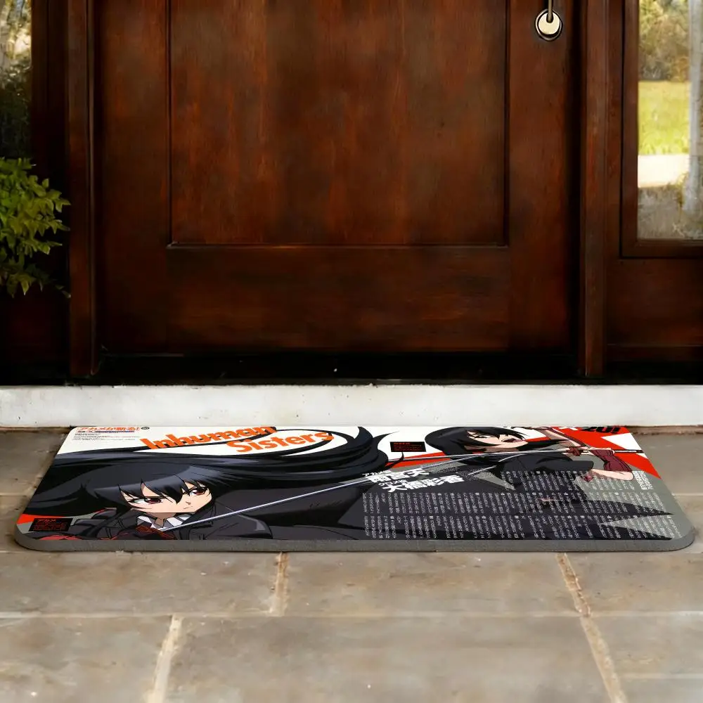 مثير A-Akame Ga قتل الألغام الكلمة حصيرة المشطورة حمام حصيرة ماصة سريعة الجافة عدم الانزلاق TPR دعم لينة أفخم استنزاف السجاد #4