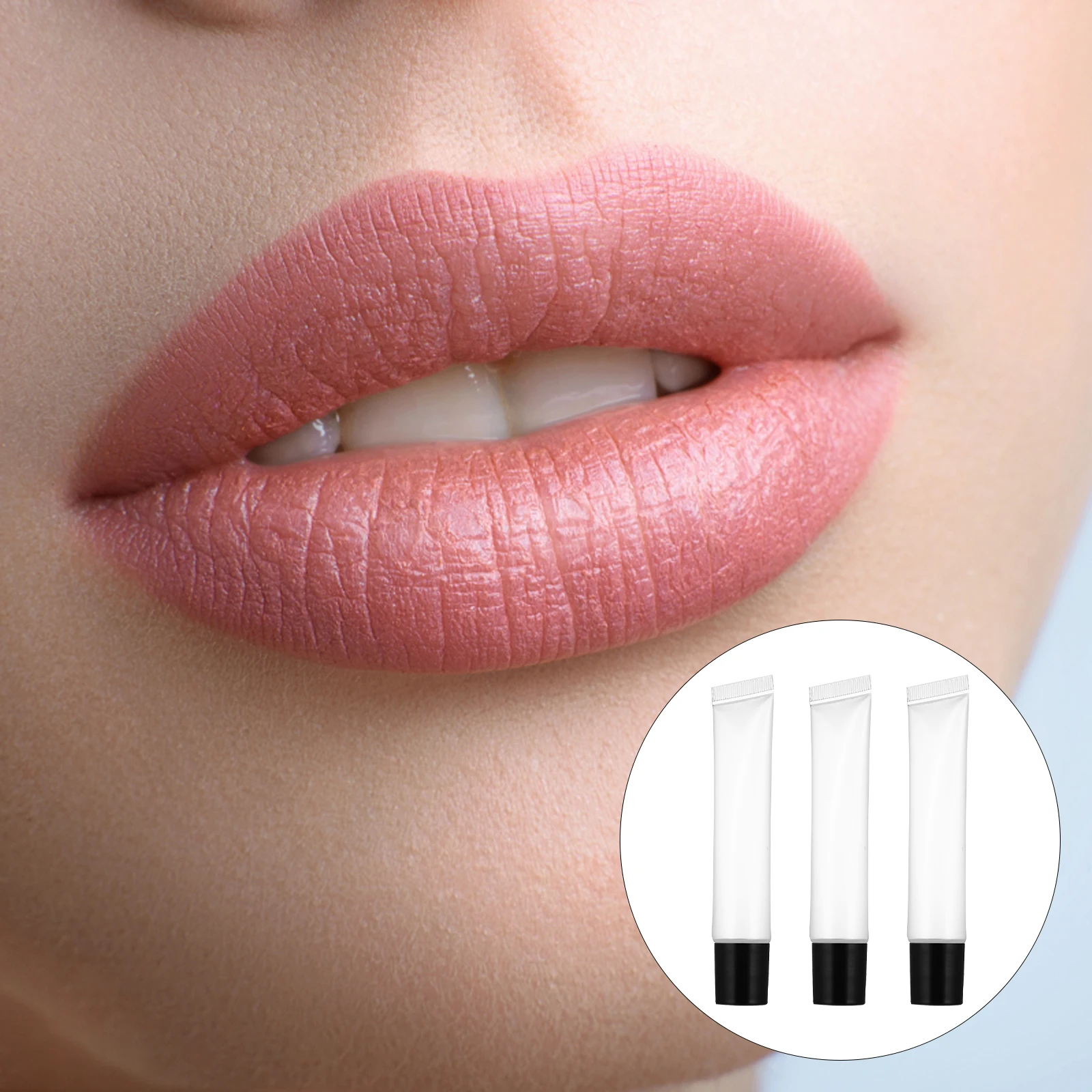 

50 Pcs Empty Lipstick Tube Gloss Container Clear Hose Balms Squeeze Plastic
