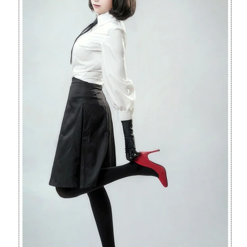 أنيمي الكلاب الضالة تأثيري زي للنساء ، اكيكو يوسانو زي موحد ، قميص ، تنورة ، ربطة عنق ، شعر مستعار ، قفازة ، جورب ، تركيبة