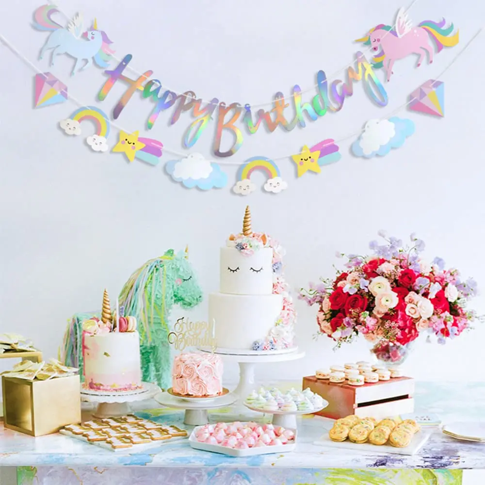 4d selbst stehende Einhorn folien ballons für Kinder Mädchen Regenbogen Einhorn Geburtstags feier Dekorationen liefert Baby party Spielzeug Geschenke – Detail 8