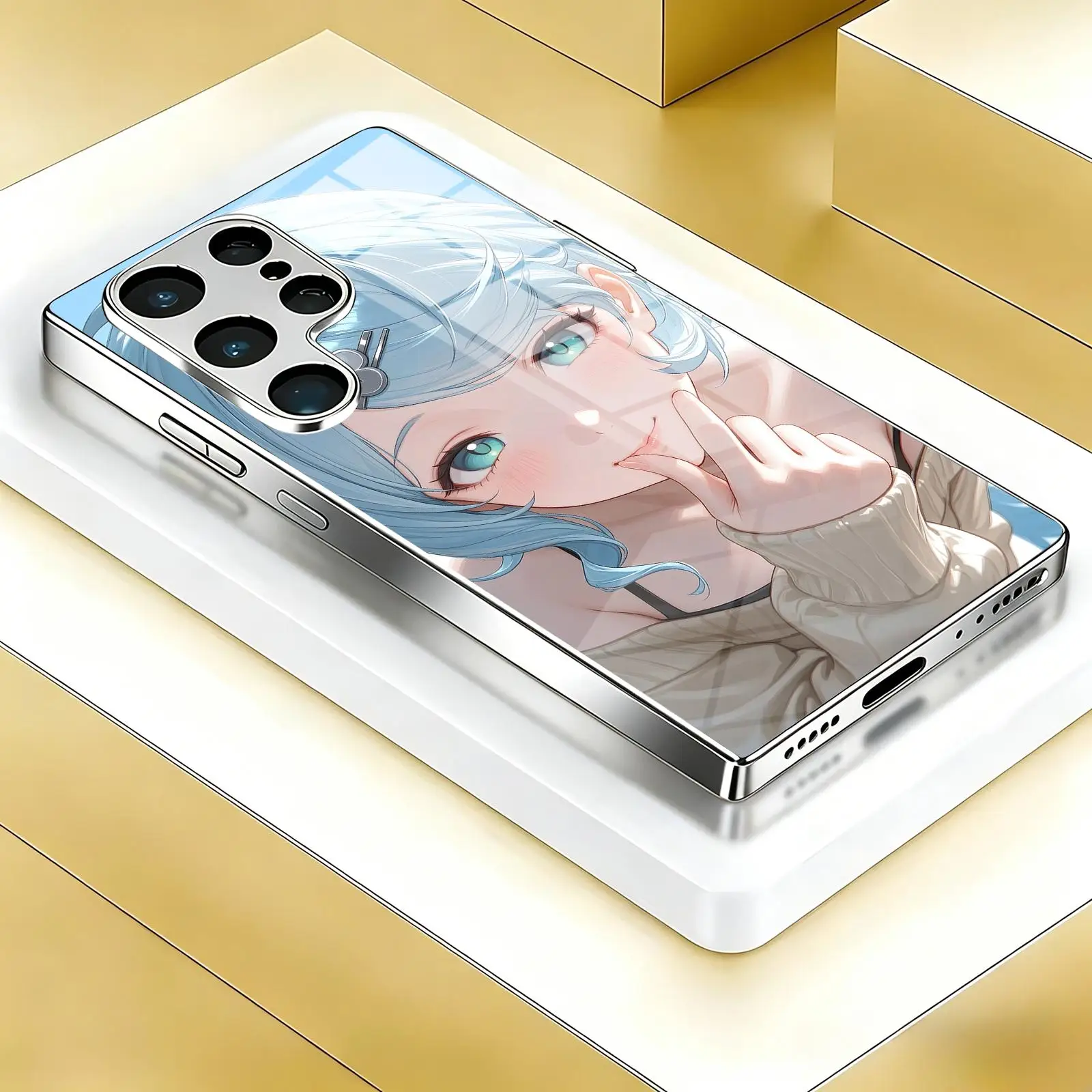 Zenless Zone Zero Seed  Phone Case For Samsung S26 S25 S24 S23 S22 S21 Plus Ultra Note20 Electroplated glass Phone Case