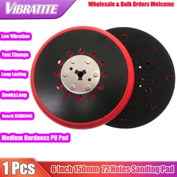 6 Inch 72 Holes RSM6045 Medium Hook and Loop Multi-Hole Sanding Pad 150mm For GET75 Dual-Mode Random Orbit Sander Abrasive