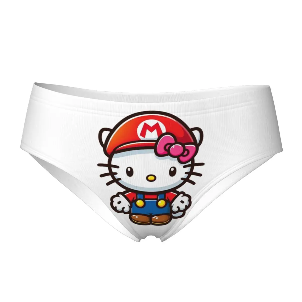 

Women Hello Kitty Cartoon Briefs Panties Soft Underwear Mario Female Funny S-4XL Underpants