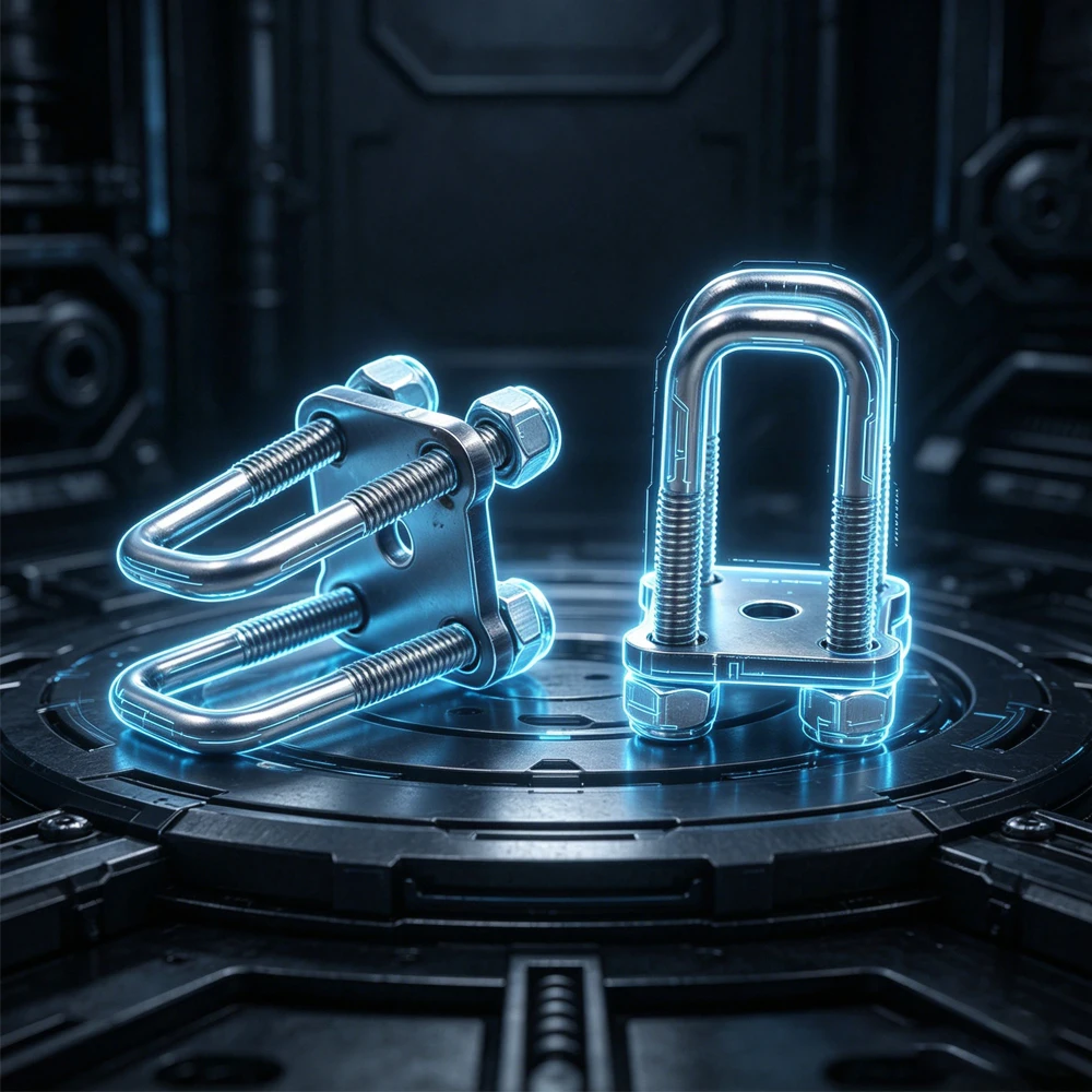 

KXRC Metal Suspension Lifting Lugs U-shaped Screw Steel Plate Lifting Lugs for 1/14 Tamiya RC Truck Trailer Tipper Upgrade Parts