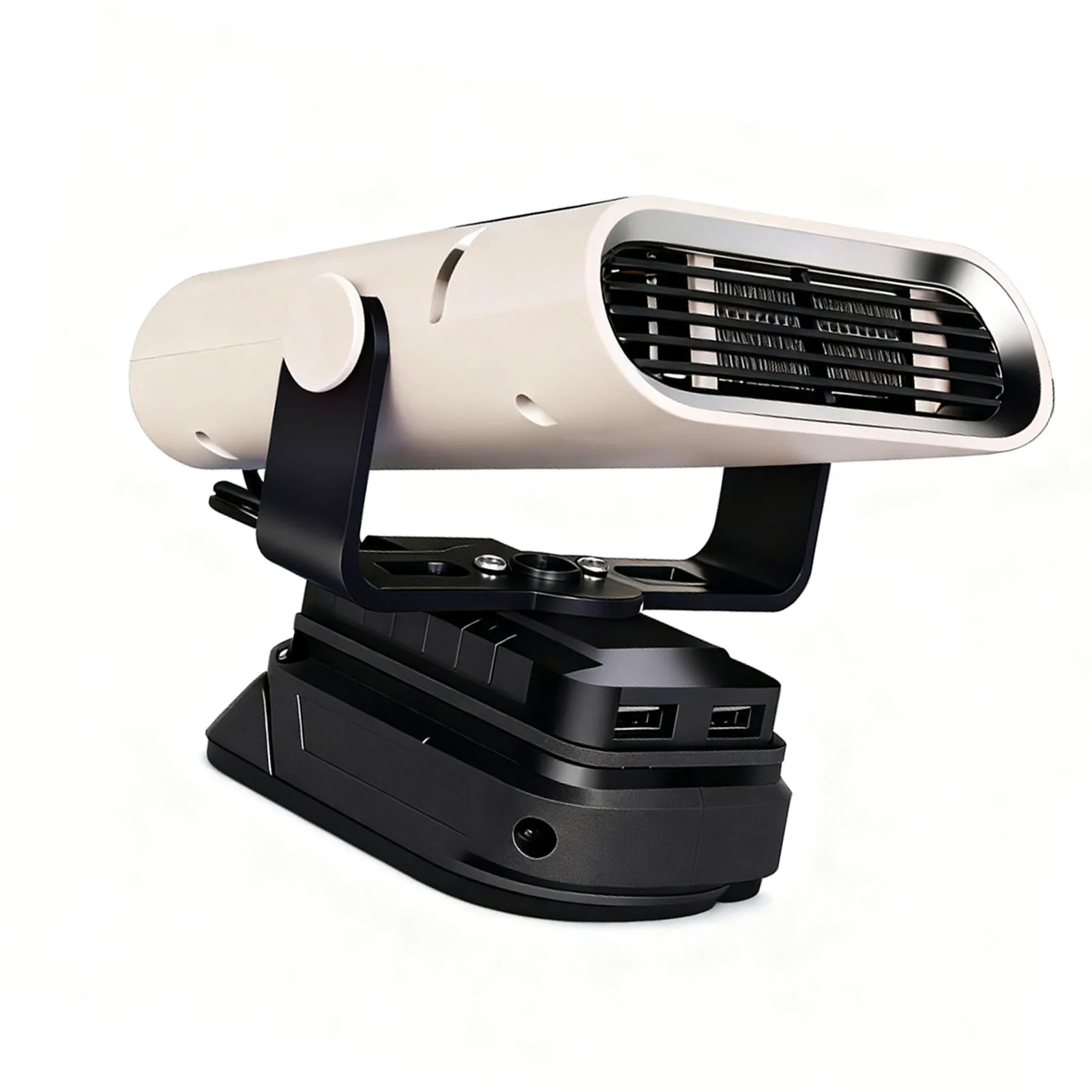 سخان سيارة مزيل الضباب يعمل بالبطارية 360 درجة للتدوير 160 درجة إمالة قابل للتعديل 2 تروس سخان السيارة مزيل الصقيع مزيل الضباب #2