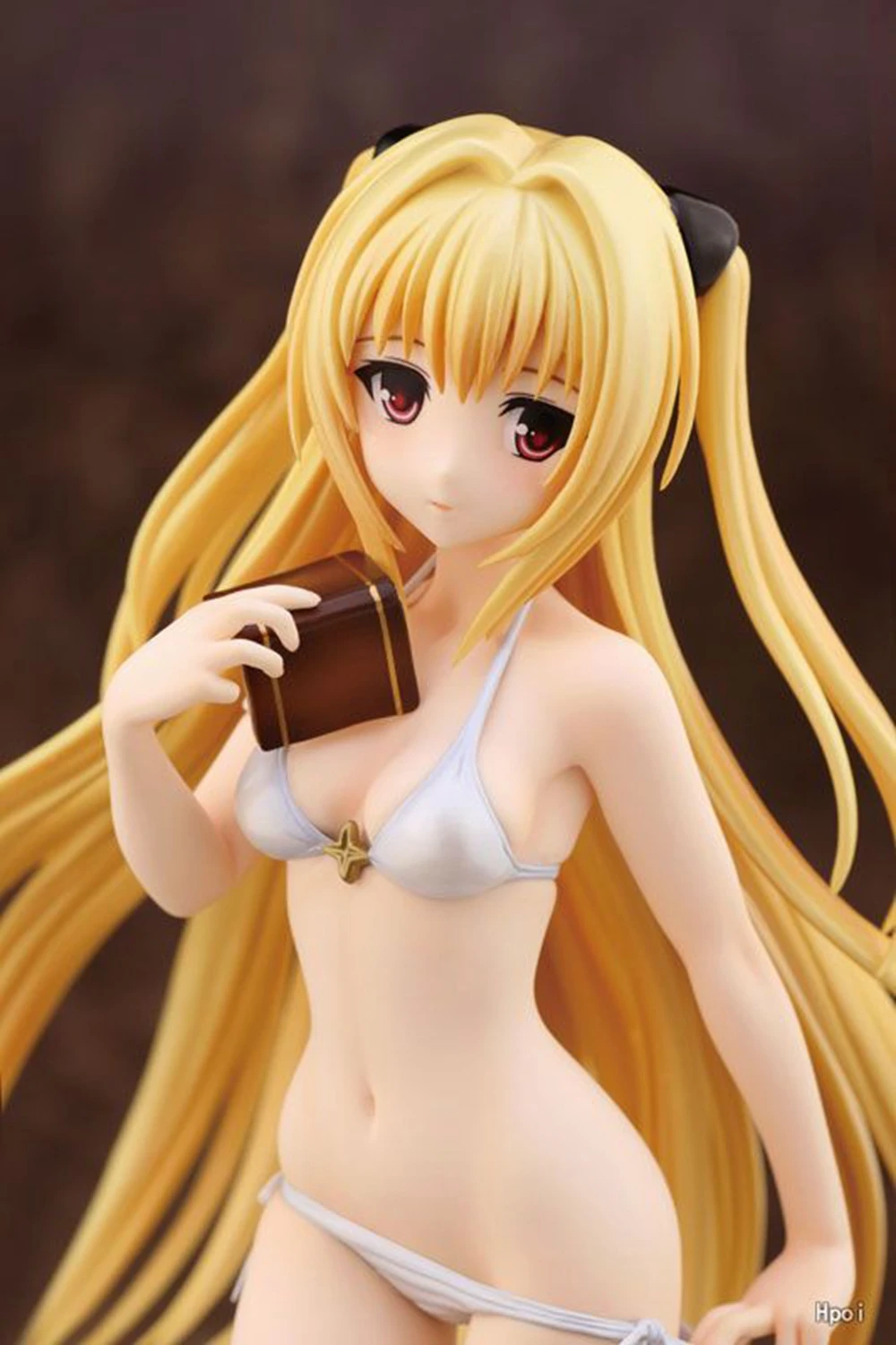 23.5CM Anime To LOVEru Darkness Konjiki no Yami 1/7 Figure White Swimsuit ver Standing Model Toy Doll Aciton Figure PVC